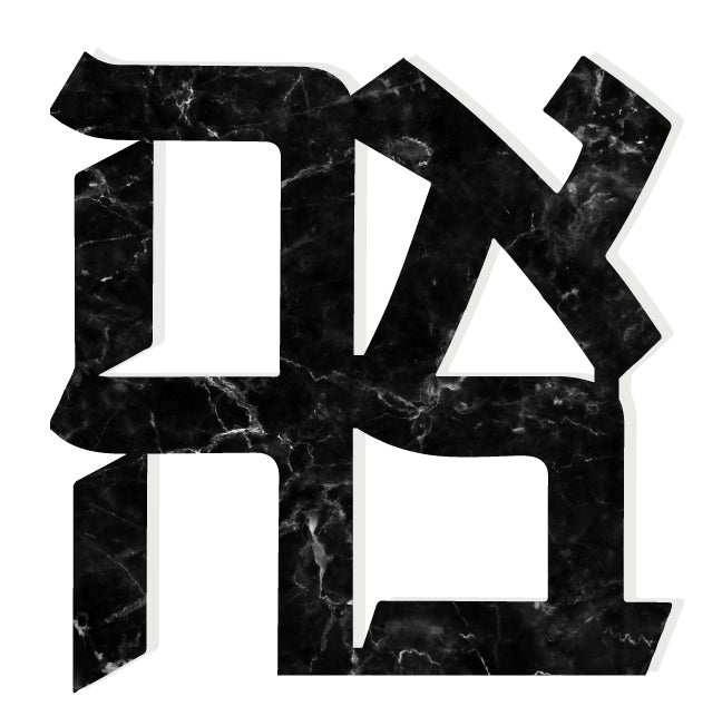 BLACK MARBLE PRINT