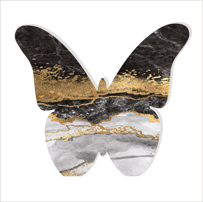 BLACK, WHITE, & GOLD MARBLE