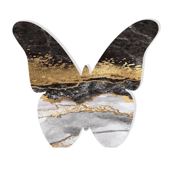 BLACK, WHITE, & GOLD MARBLE