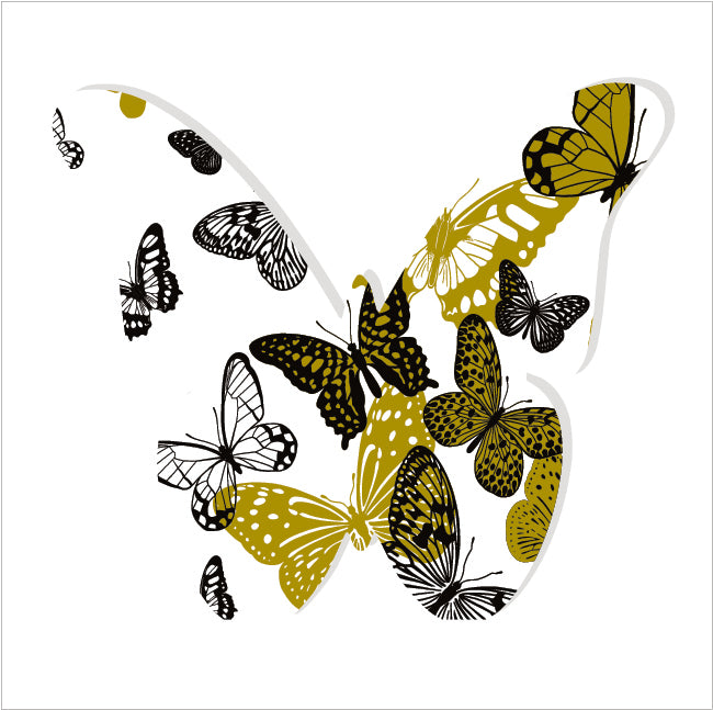 GOLD GLITTERING BUTTERFLIES