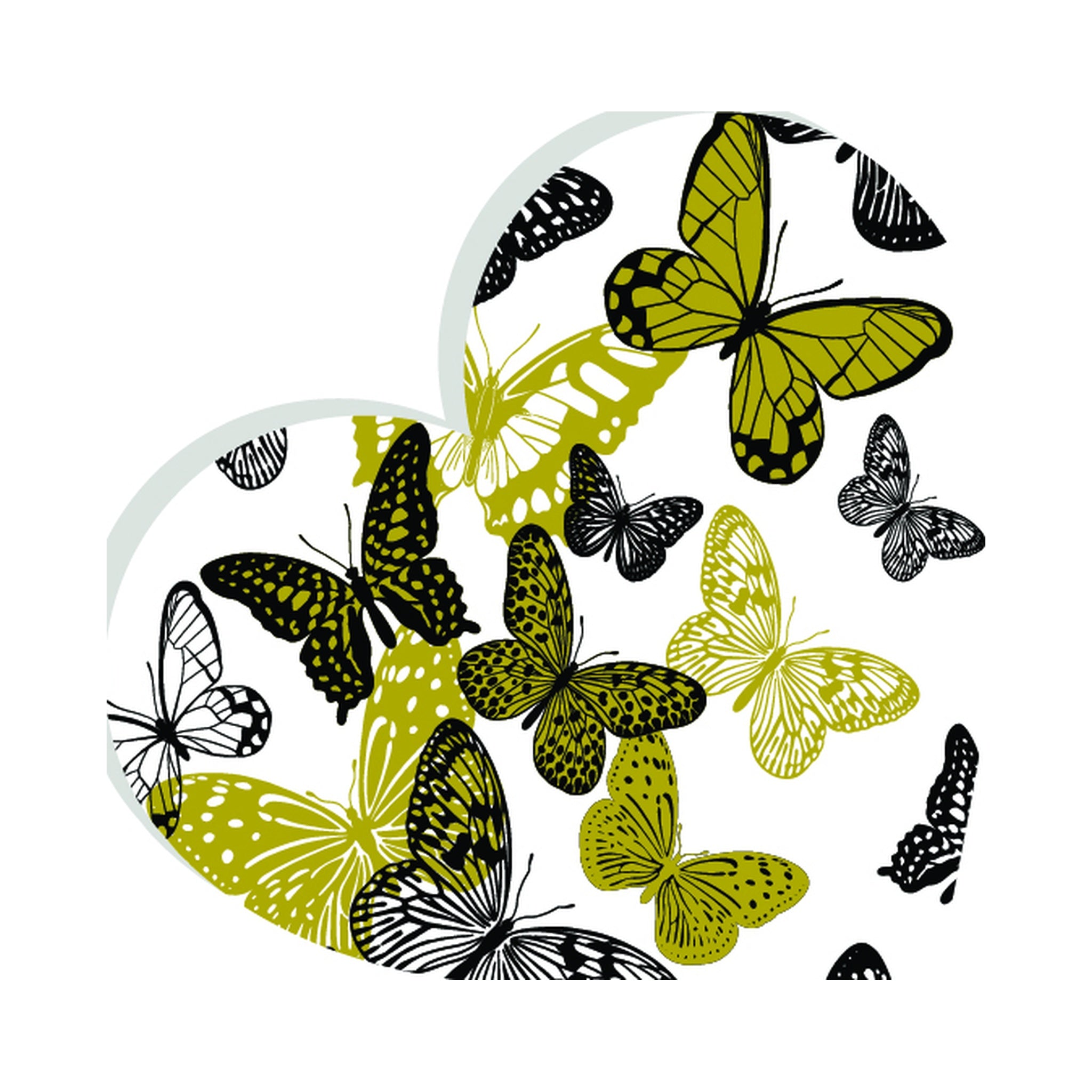 Gold Glitter Flying Butterflys
