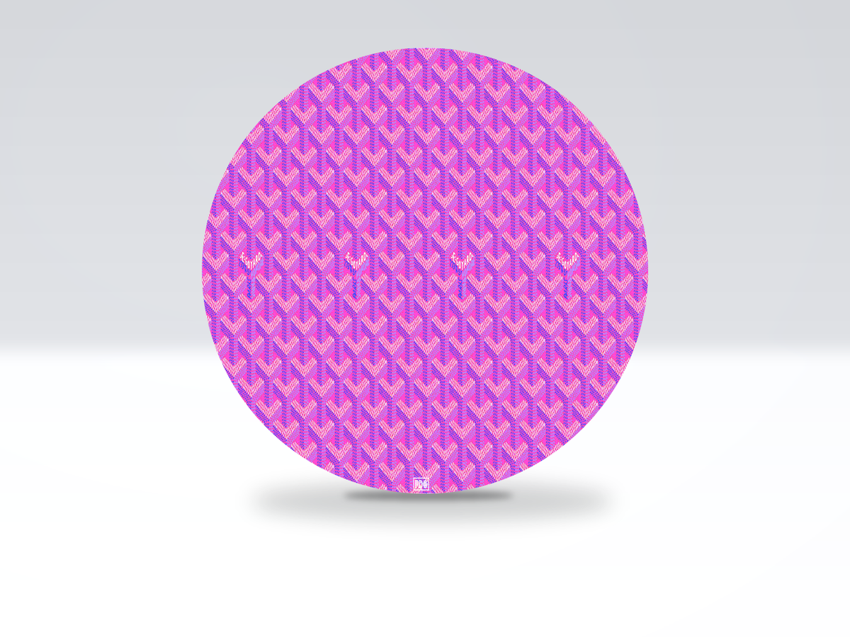 24-inch acrylic Lazy Susan in Hot Pink Pattern pattern