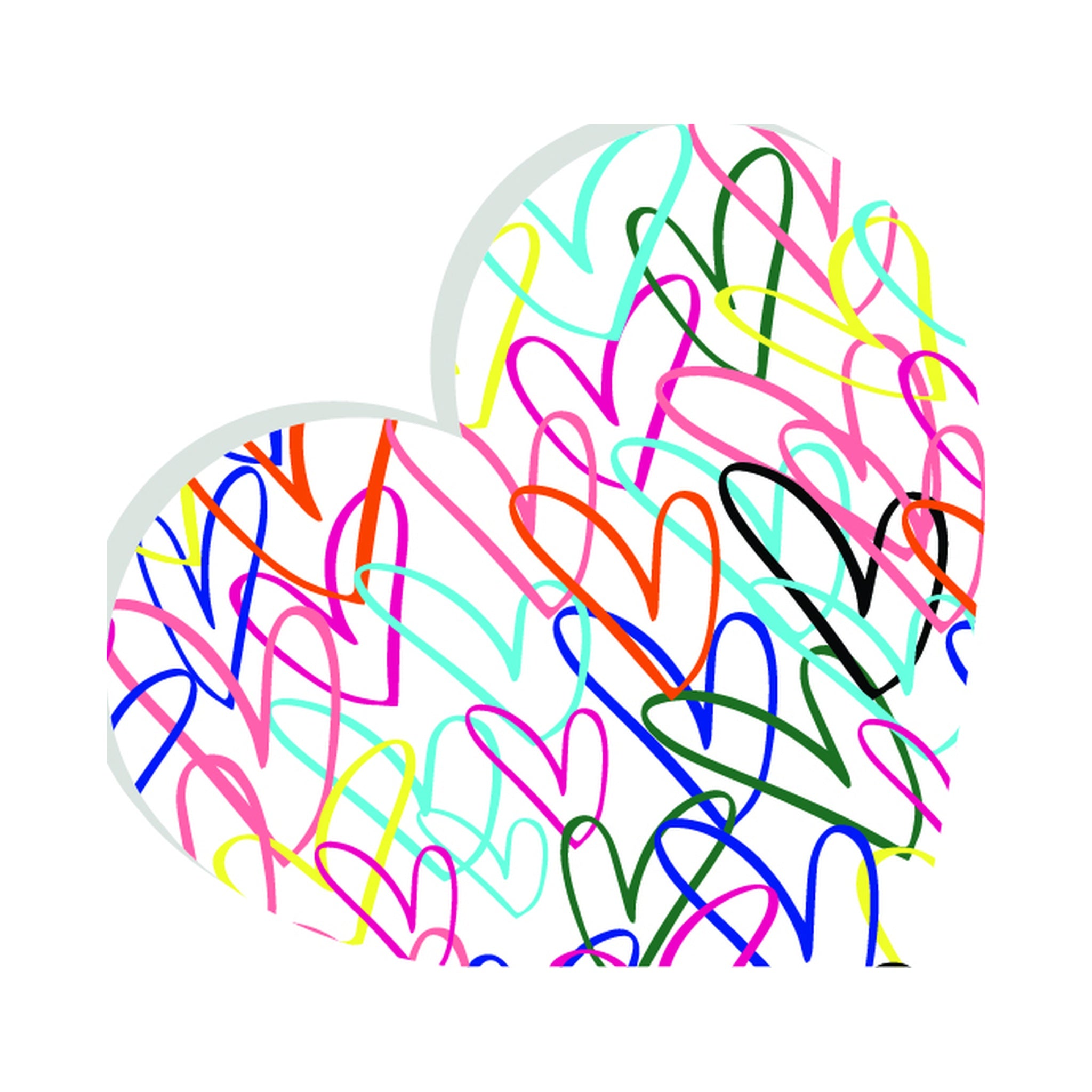 Multi Color Hearts