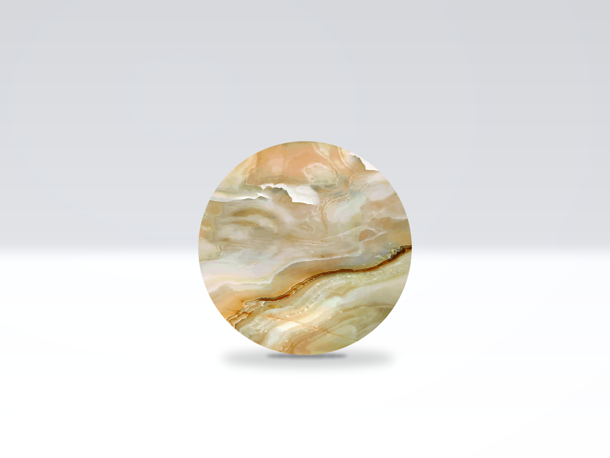 16-inch acrylic Lazy Susan in Beige Slice pattern