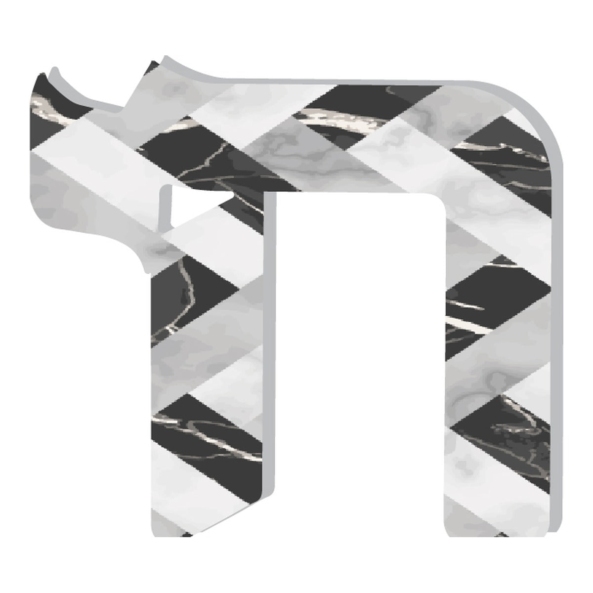 BLACK AND WHITE CHEVERON