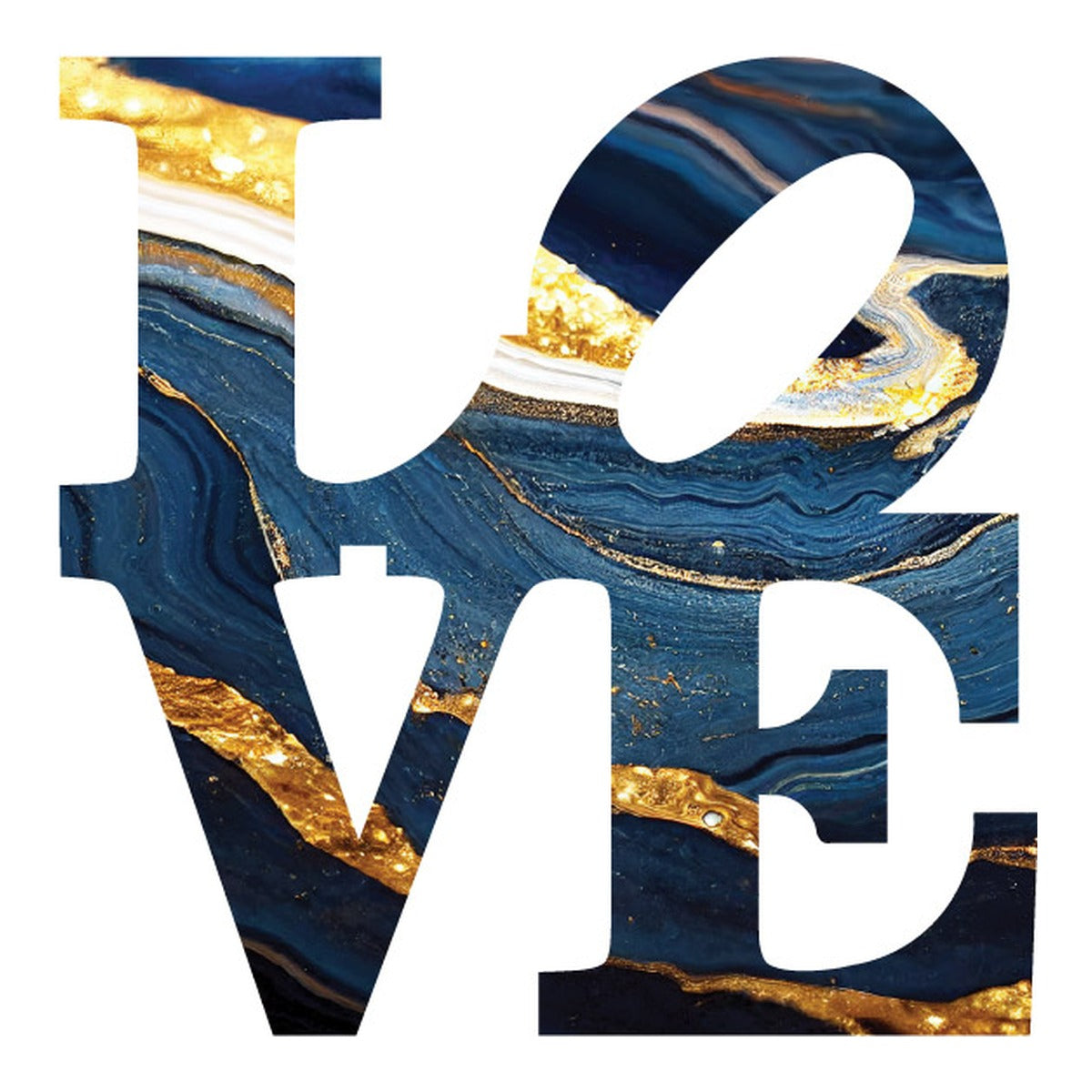 NAVY & GOLD WAVE