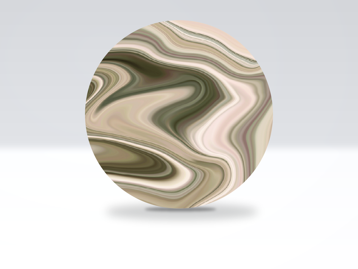 24-inch acrylic Lazy Susan in Mocha Slice pattern