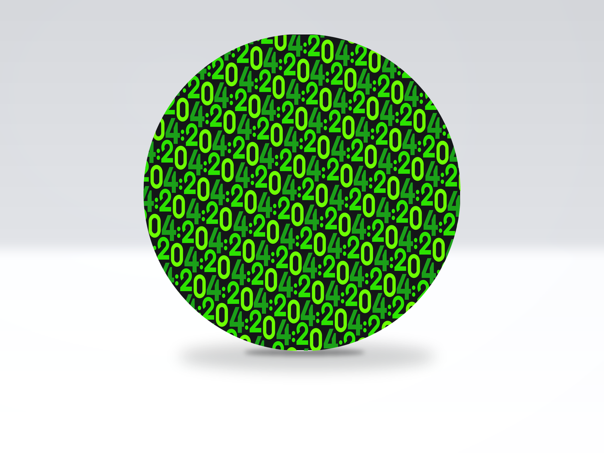 24-inch acrylic Lazy Susan in 420 pattern
