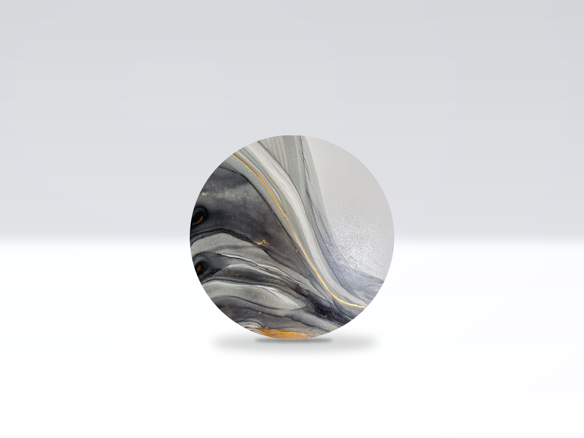 16-inch acrylic Lazy Susan in Bone Color Wave pattern