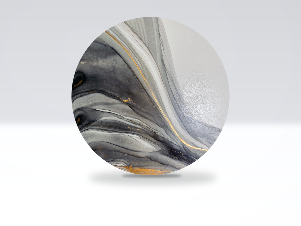 24-inch acrylic Lazy Susan in Bone Color Wave pattern
