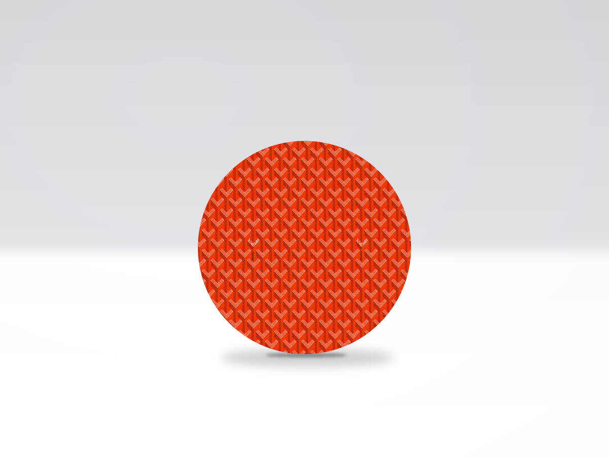 16-inch acrylic Lazy Susan in Orange Pattern pattern