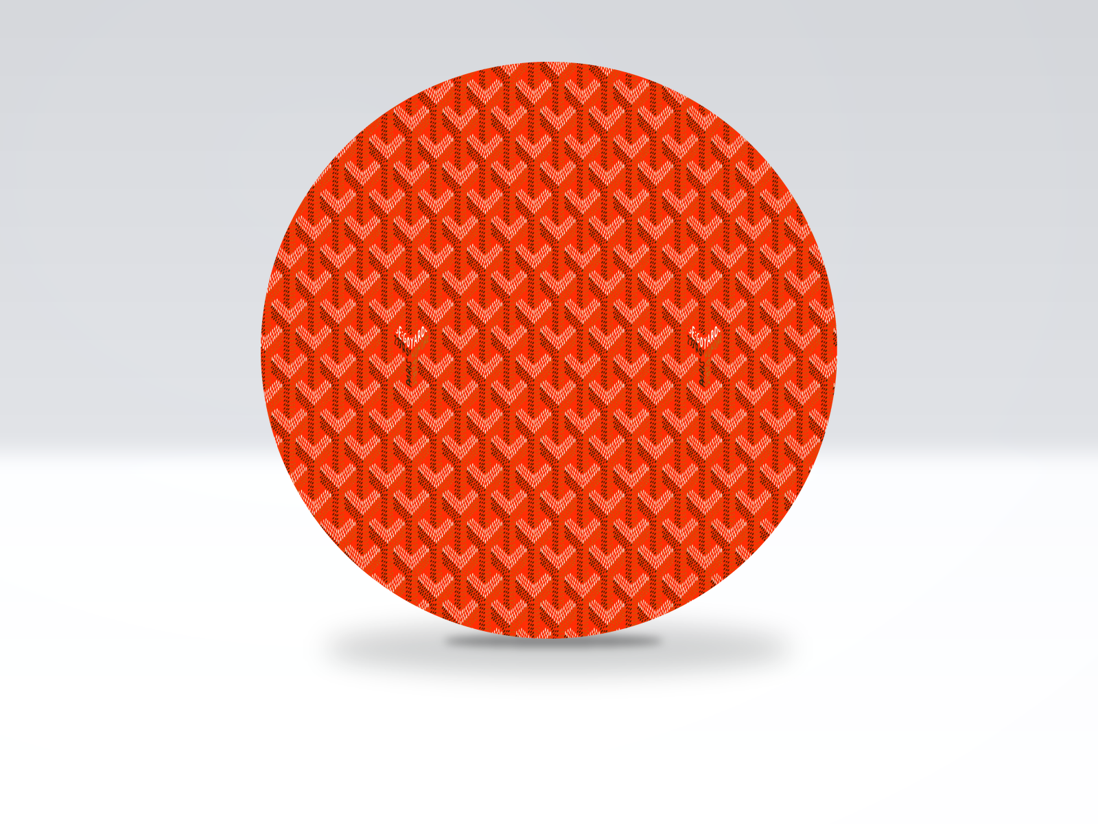 24-inch acrylic Lazy Susan in Orange Pattern pattern