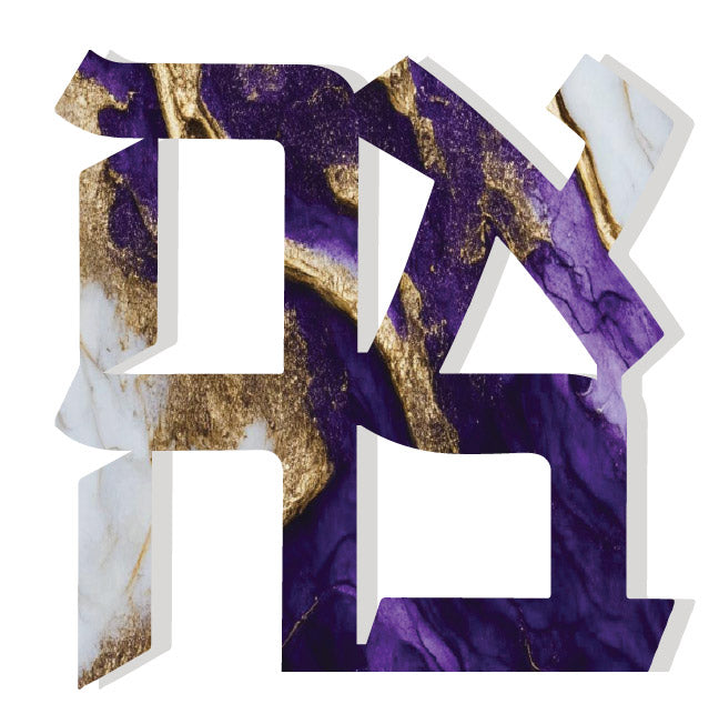 PURPLE & GOLD MARBLE