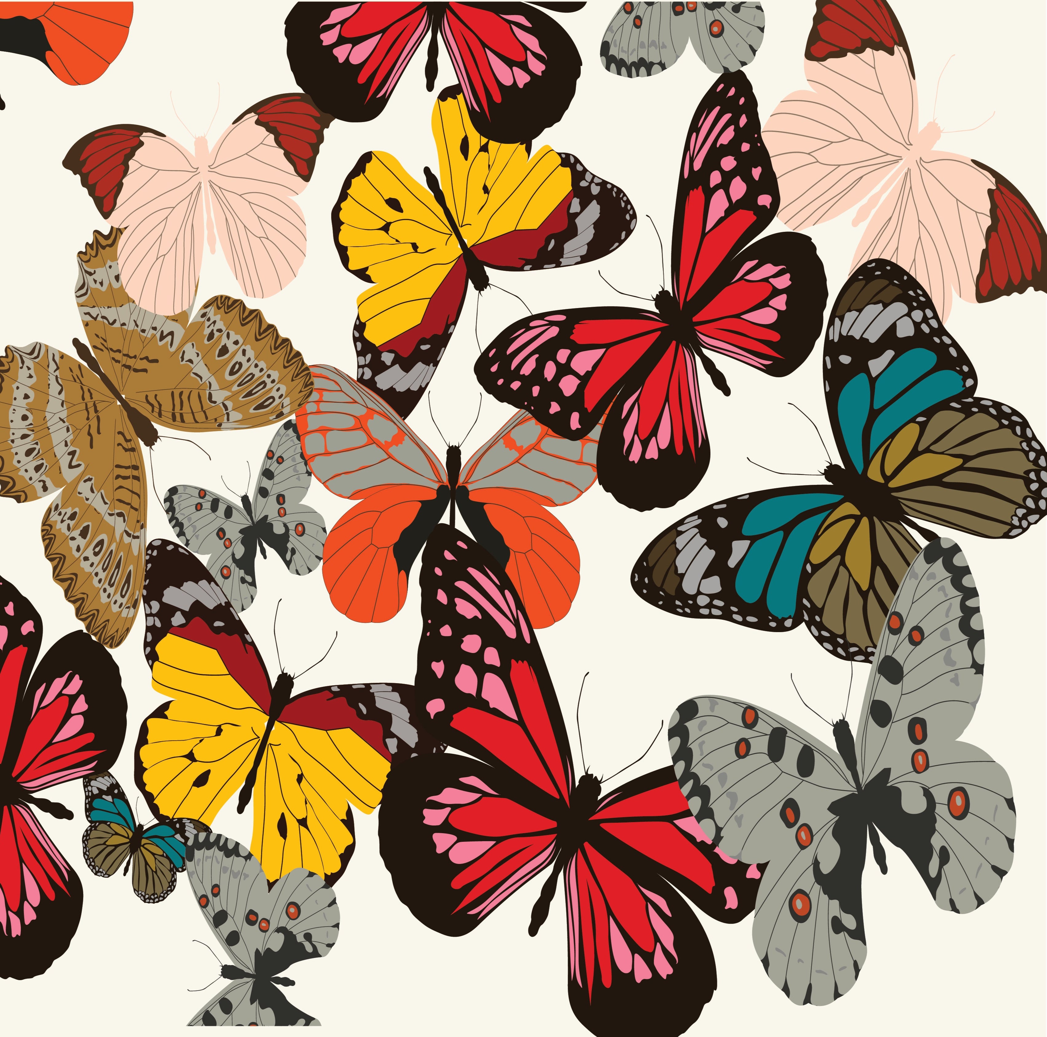 RED BUTTERFLIES