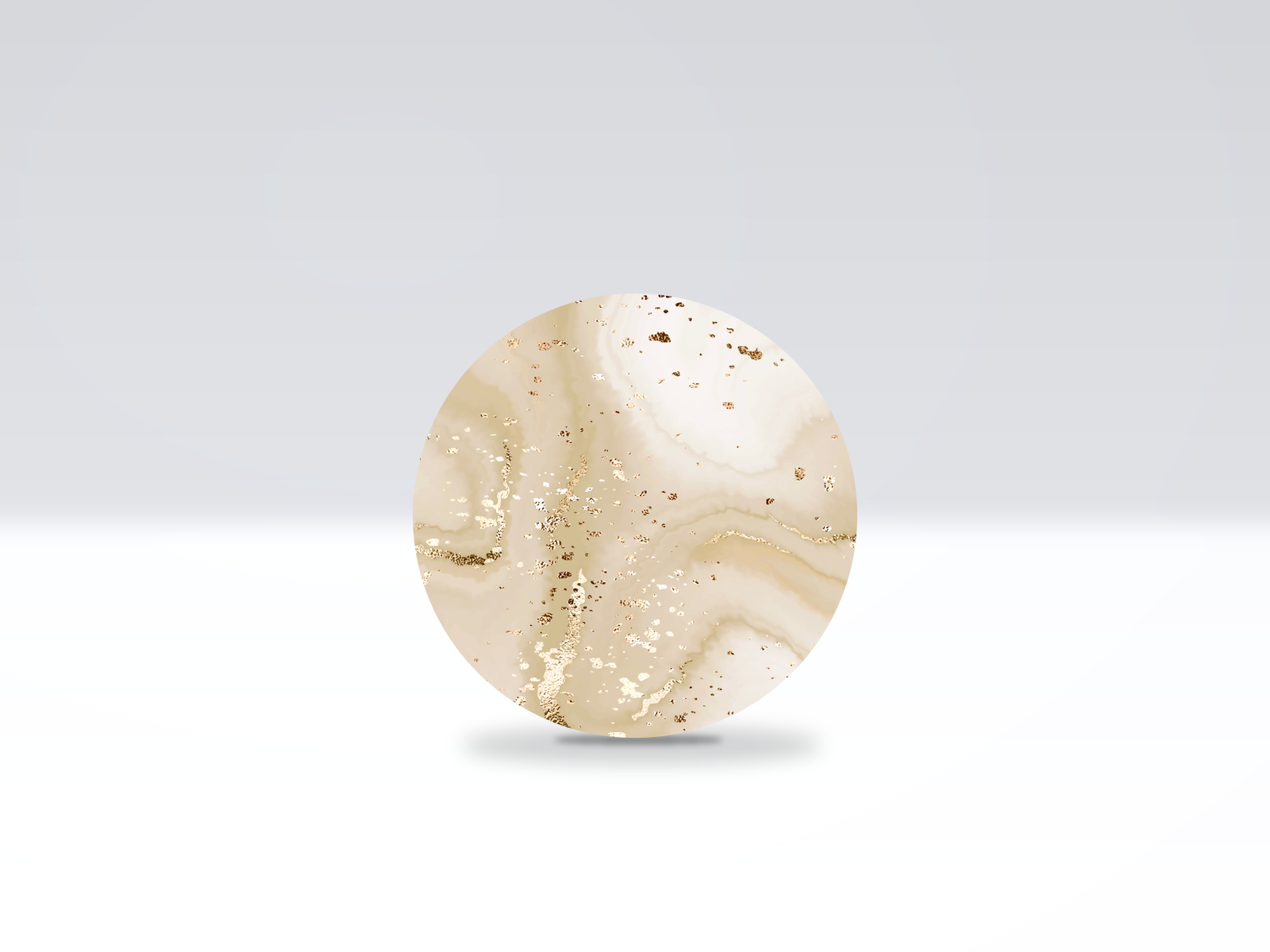 16-inch acrylic Lazy Susan in Beige and Gold pattern