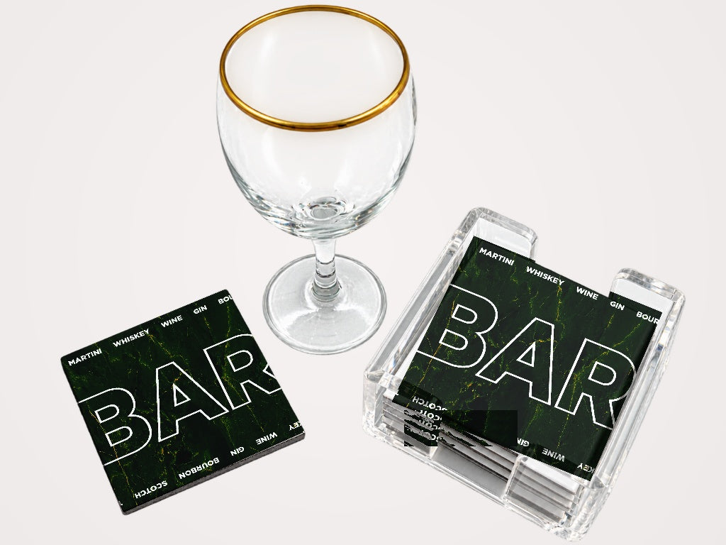 BAR  green marble with Alcholol