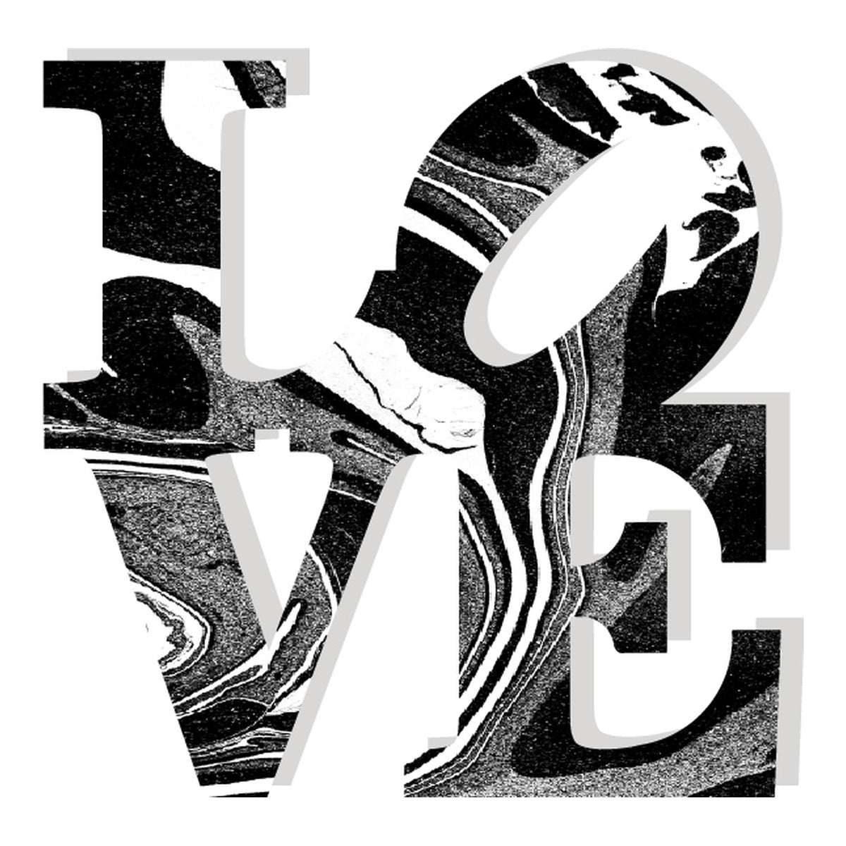 WHITE & BLACK SWIRL