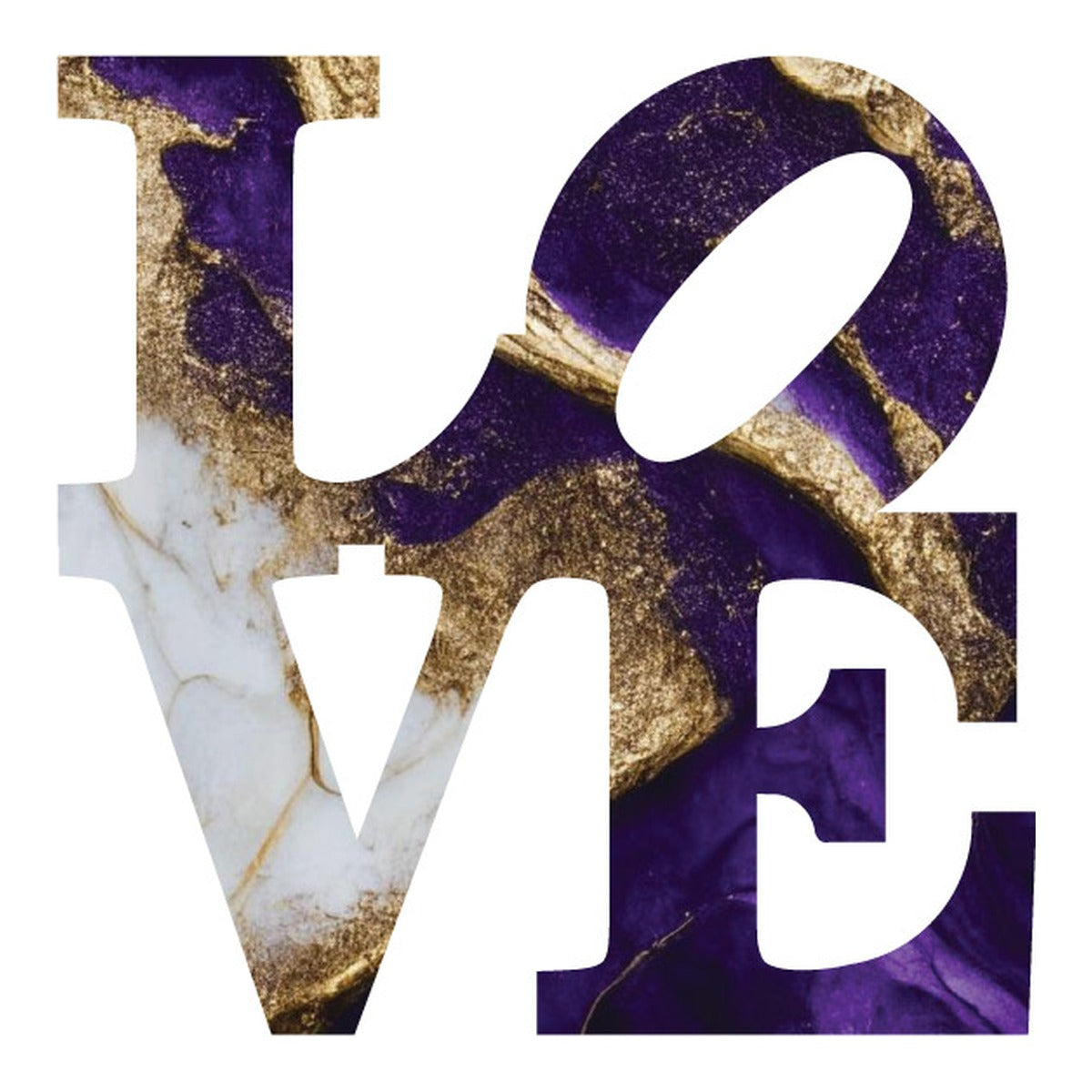 PURPLE & GOLD MARBLE
